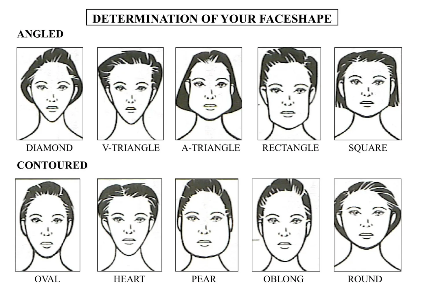 face shapes chart 2024