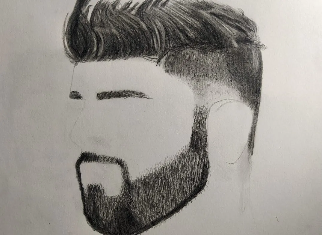 Realistic beard tattoo