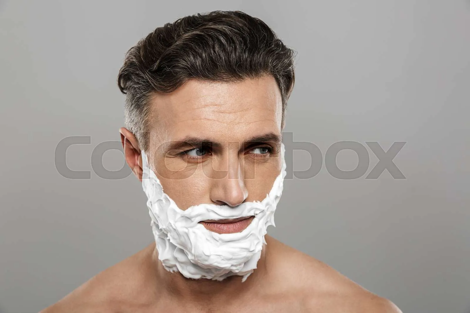 man shaving