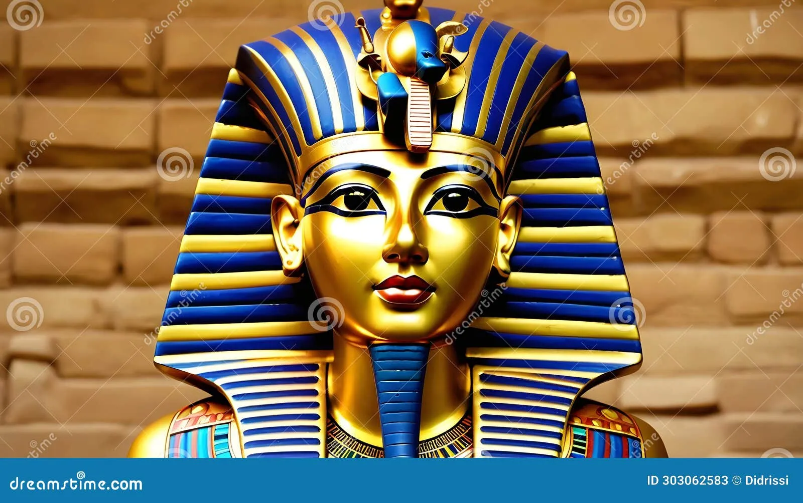 Ancient Egyptian Pharaoh with Beard