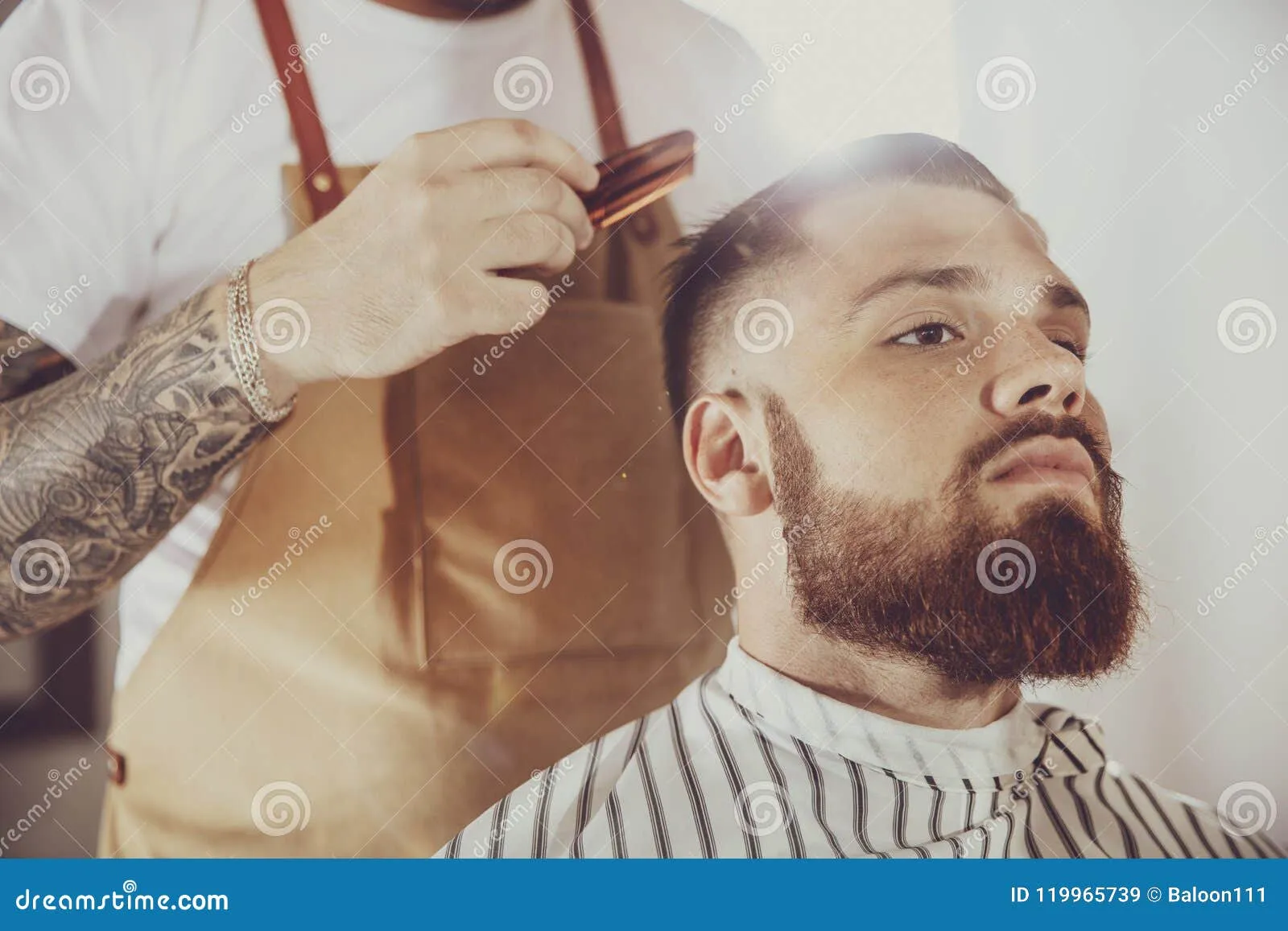 man trimming beard 2024