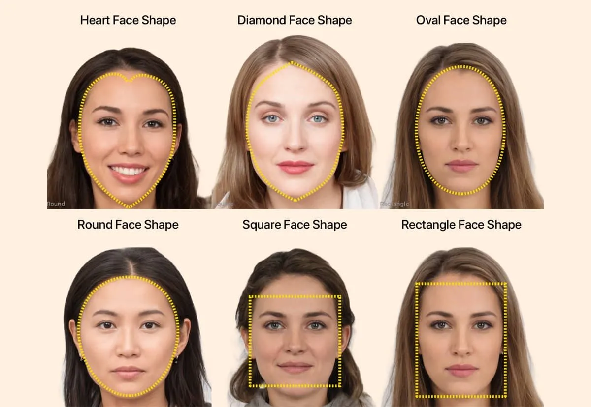 Short boxed beard on diamond face example